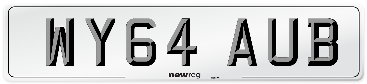 WY64 AUB Number Plate from New Reg